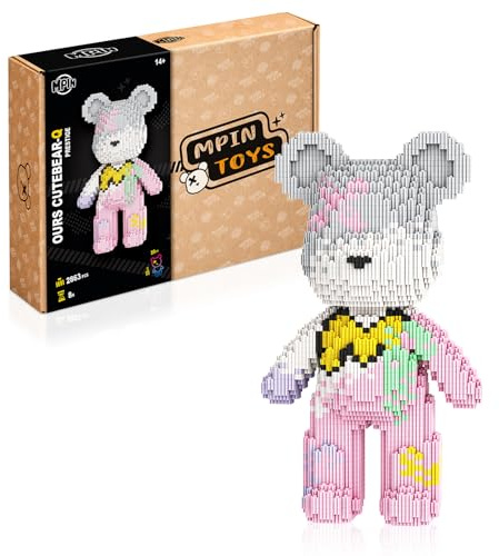 MPIN - Ours 3D Commemorative - Blocs de Construction (2863 Pcs) – Micro Briques Mini Building Blocks – Jeu de Construction pour Adultes & Ados 14+ – 32 cm – Maquette DIY Défi Créatif – Idée Cadeau