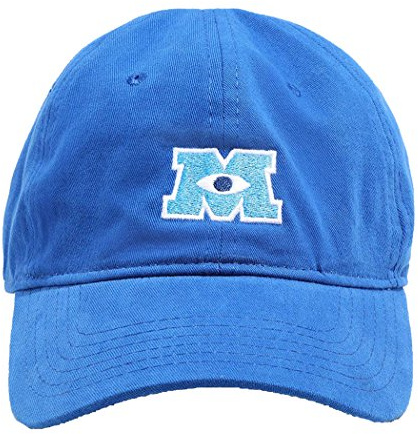 Disney Pixar Monsters Inc Embroidered Cotton Adjustable Baseball Hat with Curved Brim Gorro/Sombrero, Azul, Talla única Unisex Adulto