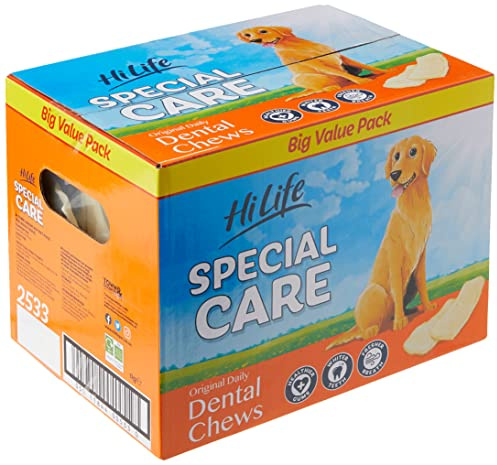 Special Care Original Daily Dental Chews for Dogs, For Healthier Gums, Whiter Teeth & Fresher Breath, Help Reduce Tartar Build Up, 1kg Bulk Box (60 Count)