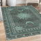 ABAKUHAUS Sonne und Mond Dekorativer Teppich, Bohemian Okkultes Design, Hochwertiger Flächenteppich für Schlafzimmer und Wohnzimmer, 122x170 cm, Taupegrau