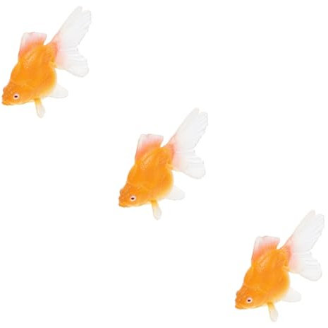 TOYANDONA 3st Simulation Eines Goldfischspielzeugs Sammlerfiguren Feengartenfisch Fischfiguren Mini-koi-Fisch- Puppenhaus Vorgeben, Fisch Zu Spielen Kleines Fischdekor Abs