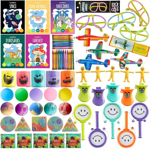 THE TWIDDLERS Set di 60 piccoli regali di compleanno per bambini di alta qualità per ragazze e ragazzi – Sacchetti regalo per riempire di giocattoli per souvenir, regali di compleanno,