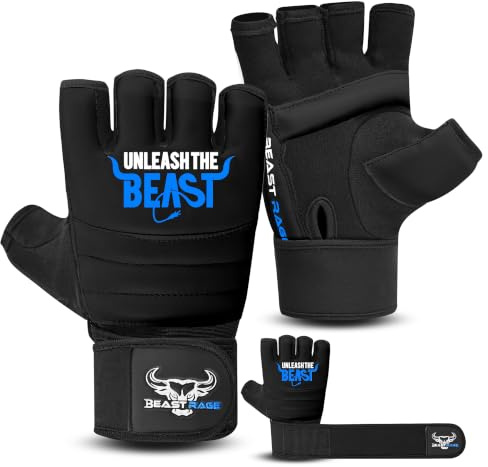 BEAST RAGE Punch Bag Taekwondo Karate Mitts Handskar för män och kvinnor,Halvfinger MMA Kickboxning Sparring Kampsport Boxning Träningshandskar - Träning Light Workouts,Muay Thai