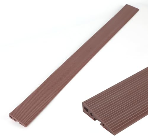 Inscrip Tröskelramp, dörrtröskelramper, PVC rullstolsramp, dörrtröskelramp robotdammsugare, rullstolsramp för inomhus- och utomhusbruk, tröskelramp för elektrisk rullstol (brun, 90 x 7,5 x 2 cm)