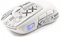 MAMBASNAKE M4 Ultra-Leichte Kabellose Gaming-Maus, 53g, PAW3311 Sensor, 24000 DPI, Tri-Mode Bluetooth/2.4G/Kabel, RGB-Beleuchtung, 400mAh Akku, 20M Klicks, für Gaming/Arbeit - Weiß&Aufkleber