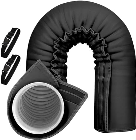 Rrlihjgu Funda Aislante Portátil Para Tubos De AC - Funda Aislante Portátil Para Tuberías De Climatización | Ajuste 12.7 Y 15 Cm Accesorios De Ventilación Para Garaje Apartamento Autocaravana