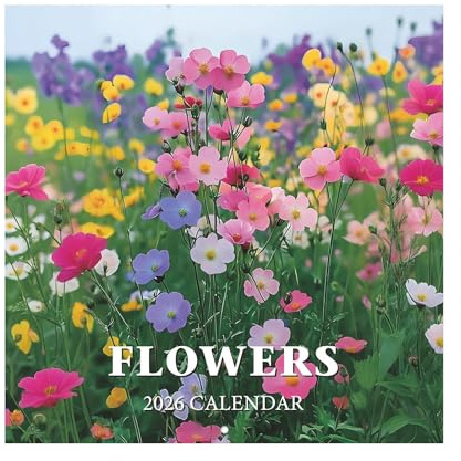 Penlimly Calendario da Muro 2026 - Calendario Appendibile a Tema Fiori con Planning,Agenda 12 Mesi per Artisti Studenti Amanti della Natura per Soggiorno Ufficio Aula Camera