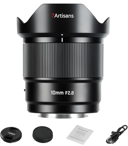 7Artisans AF 10 mm F2.8 APS-C Obiettivo grandangolare autofocus, compatibile con fotocamere Sony E-Mount, compatto per paesaggi, architettura, ritratti, interni e creativi