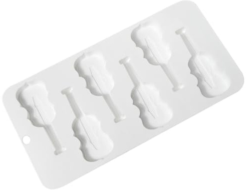 usefulbeauty Moldes de Silicona - Molde Violín de Silicona 6 Cavidades | Herramienta Pastelería Decoración Pasteles Para Jabón Resina Epoxi Arte Vela | Moldeo Vela Resina Arcilla Craft Cupcake