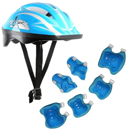 Generisch Set di equipaggiamento protettivo per bambini – Attrezzature sportive per protezione di sicurezza | Attrezzatura di protezione completa per skateboard, scooter, pattinaggio a rotelle e