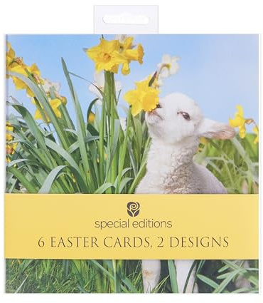 UK Greetings | Multipack of Easter Cards | Easter Photographic Design | Easter Greeting Card | Her/Him | With Envelopes | 12.5 x 15cm