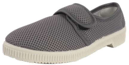 JOMIX Chaussons Homme avec Fermeture à Scratch Chaussures Diabétiques Confortable en Maille Respirant Pantoufles de Confort Semelle Antidérapante pour Loisirs