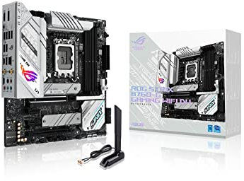 ASUS ROG STRIX B760-G GAMING WIFI D4 Mainboard Sockel Intel LGA 1700 (Intel B760, mATX, DDR4 Speicher, PCIe 5.0, WiFi 6E, 2x PCIe 4.0 M.2, Aura Sync) weiß