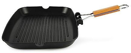 Excelsa Grigliosa Bistecchiera/Padella Grill Rettangolare, cm. 25 x 35
