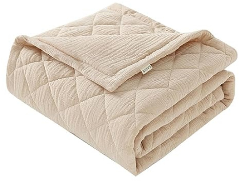 Coperta per Neonati in Cotone - Morbida, Traspirante e Leggera per Culle e Passeggini - Trapunta Ideale per Biancheria da Letto Bambini