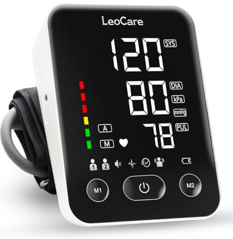 LeoCare Blood Pressure Monitor, NHS Supplier, CE Certified, Clinically Validated Blood Pressure Machine, Upper Arm BP Monitor for Home use, Irregular Heartbeat Detection Technology, BP Machine