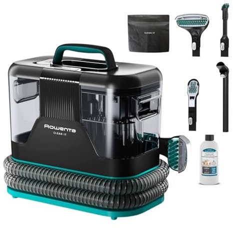 Rowenta, Clean it, Shampouineuse, Détacheur nettoyeur de tache, Rapide et facile, Intérieur de voiture, 750W, IN5020F0, Bleu/Noir