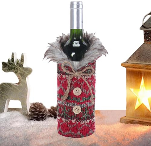 Julpresent Vinförvaring Mjuk Dekorativ Förvarare | Handgjord Vinskyddspåse Till Familj Julhelg Vardagsrum Hembar Butik