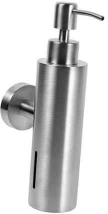 ASAKKURA Stainless Steel Wall Mounted Manual Soap Dispenser Refillable Liquid Pump for Bathroom Kitchen Versatile Design for Body Wash Shampoo Hand Soap Space-saving