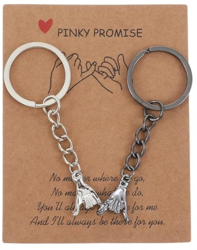 Ouligay 2 pezzi promessa portachiavi fidanzato partner portachiavi coppia coppia regalo regalo per entrambi lui migliore amico regalo anniversario couple per donne regalo di compleanno