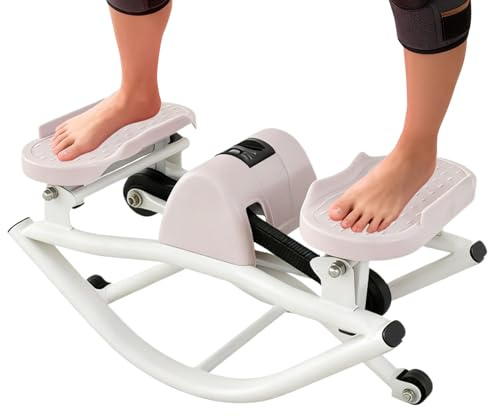 ETUCYNG Stepper fitness - bärbar och kompakt kärnträning för sidorörelser, fitnesssteg för mag- och ben med gunga, för sovsal kontor gym vardagsrum