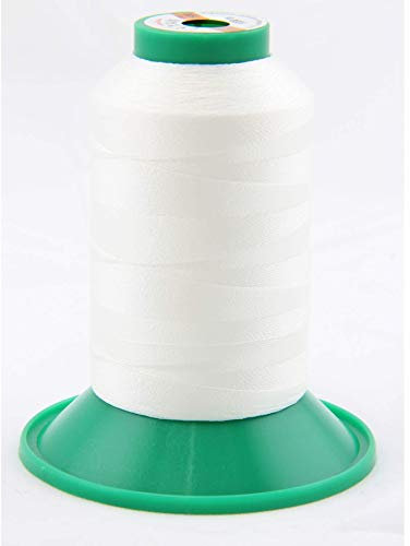 NTS Nähtechnik 1000m Nähgarn, Ledergarn 60, Farbauswahl, Filament Garn für Leder (Weiß)