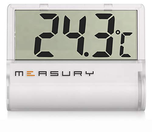 Measury Aquarium Thermometer Digital zum Kleben, Aquarien Thermometer für Süßwasser und Meerwasser TM11