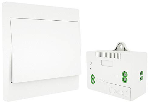 MOES RF433 Funkschalter Batterielose, Funk Lichtschalter Keine Batterie, Wandlichtsschalter Selbstversorgt Keine Verkabelung erforderlich Wandplatte Sender (1 Way Set)