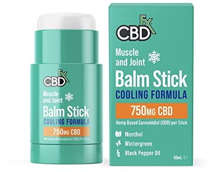 CBDfx 750mg CBD High Strength Muscle & Joint Balm Stick with Menthol, Wintergreen and Black Pepper Oil (60ml Hemp Balm Roll)