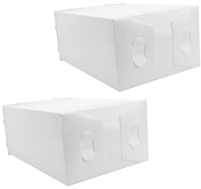 PRETYZOOM Boîtes à Chaussures à Tiroir Épaisses Transparentes En Plastique, Lot De 2, Empilables, Capacité Renforcée Pour Hommes, Organisateur De Rangement Domestique Pour Chaussures Et Baskets