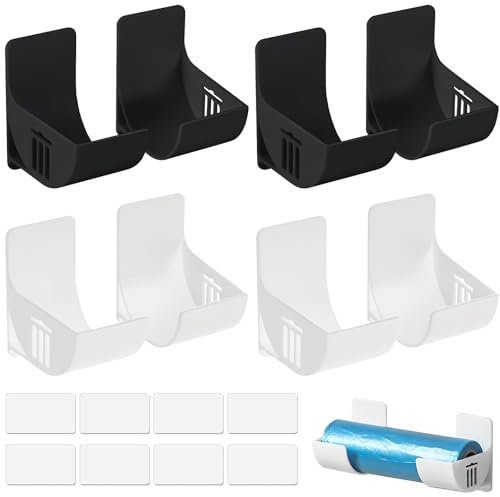 XTUDOU® 8 Pezzi Supporto per Sacco Della Spazzatura, Della Spazzatura Montato a Parete, Organizzatore per Sacchi Della Spazzatura per Casa Cucina Armadietto Organizzazione