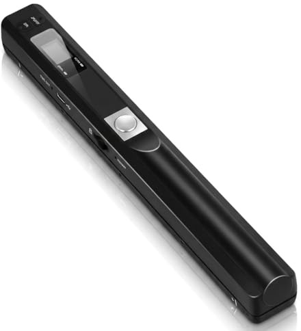 Escáner portátil, escáner de fotos de 8.27 pulgadas para documentos A4, imágenes, recibos en 900 DPI, varita de escaneo de mano móvil a color A4 carga imágenes a la computadora a través de cable USB