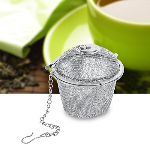 Se Sujeta Fácilmente, la Abrazadera Resistente Mantiene la Bola Unida, Cuenta con una Cadena, Práctica Esfera de Bola de té de 6,5 Cm, Colador de Especias, Filtro Infusor de