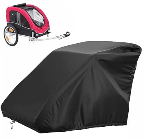 Housse pour Remorque de Vélo Enfant - Protection Complète Contre Pluie et Poussière | Bâche de Garage Pliable avec Cordon de Serrage Inférieur | Stockage Extérieur Voyage, Installation Facile Rapide
