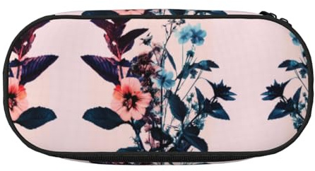 WBQLSL Hipster Plants - Bolsa de almacenamiento para artículos de papelería con varias cuadrículas, portátil, para estudiantes