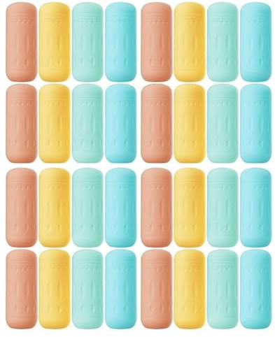 Koolenry 16pcs Silicone Bottle Covers,Travel Essential for Women, Luggage Travel Size Toiletries,Elastic Sleeve for Leak Proofing