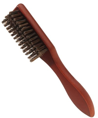 Artibetter Spazzola per Barba Uomo Setole di Nylon e Manico in Legno, Spazzola per Styling di Barba e Capelli Marrone per Impiego Domestico e Salone
