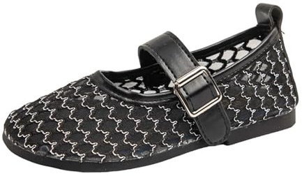 Genérico 2027-Sandalias Transpirables Tipo Bailarina para Niñas Pequeñas Zapatos Casuales de Ligeros Sin Cordones