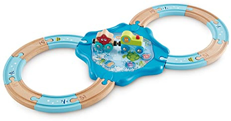 Hape E3827 - Set di 8 treni in legno, motivo: My First Railway