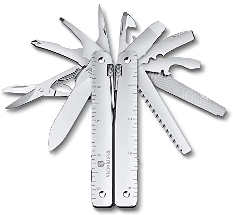 Victorinox Swiss Tool MX, schweizisk fickkniv, 26 funktioner inklusive tång, skruvmejsel, burköppnare, bältesväska i nylon