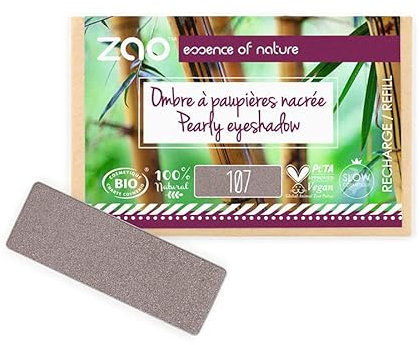 ZAO essence of nature - Recharge Ombre à paupières rectangle Nacrée 107 Brun gris - 1,3 gr