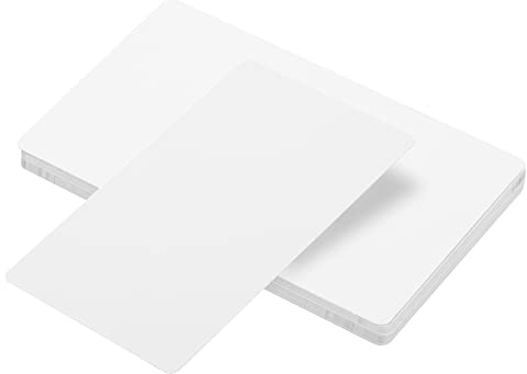 PATIKIL Metallo Biglietto Visita, 24pz Bianco Nome Carta Sublimazione Incisione Alluminio per Fai-da-te Regalo Biglietti, Bianco