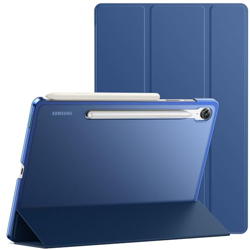 JETech Skyddsfodral för Galaxy Tab S10 Lite/S10 FE/S9 FE 10,9, Marin | Tunn Genomlysande Baksida, Tri-Fold Stativ, Stöder S Pen-Laddning, Automatisk Väckning/Sömn, Tunt och Stötsäkert
