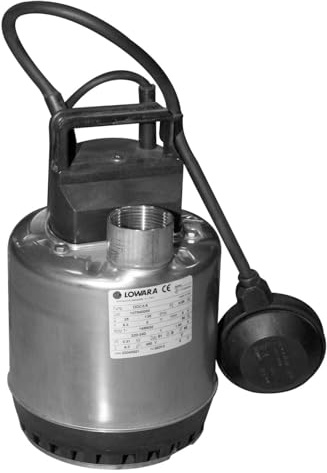 Bomba de agua sucia eléctrica sumergible portátil y automática de acero inoxidable LOWARA DOC3 0,75 hp