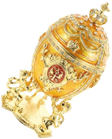 Zerodeko Schicke Schmuckschatulle Aus Emaille Schmucketui Mit Goldener Krone – Langlebiges Aus Legierung