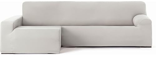 ECOMMERC3 | Copridivano Chaiselongue Braccio Lungo Sinistra Bielastico Traspirante - Copridivano Chaiselongue Colore Ecru Regolazione Gomme e Schiume di Tenuta, Protezione contro l'usura