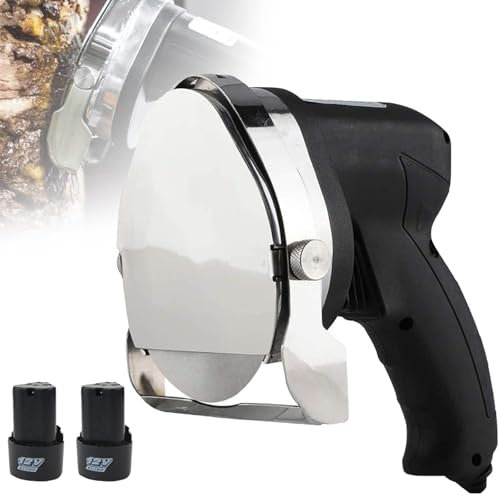 Coltello Kebab Elettrico Senza Filo - Coltello Kebab Turco Commerciale da 80w con Regolazione dello Spessore, Coltello da Barbecue Shawarma Doner per Negozi di Carne Arrosto, Ristoranti