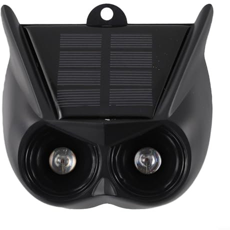 Besshepplo Repellente per gatti ad ultrasuoni a energia solare, ricaricabile, con sensore di movimento, luci lampeggianti per proteggere il giardino dagli animali (1 pezzo)