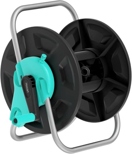 YESTAR Carretilla de manguera de plástico,Carro de manguera de jardín tiene capacidad para manguera de hasta 15-40 metros de manguera de 5/8 pulgadas,Soporte de manguera portátil y enchufable en el