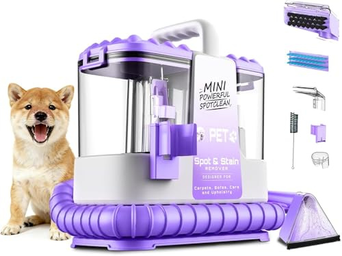 NYXAL Portable Carpet and Upholstery Spot Cleaner, 20Kpa Powerful Suction, Lightweight Compact Deep Cleaner for Home and Car, Violet